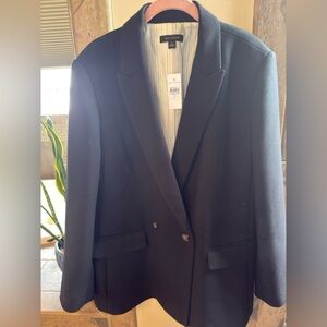 Ann Taylor Crosby blazer, black size 16